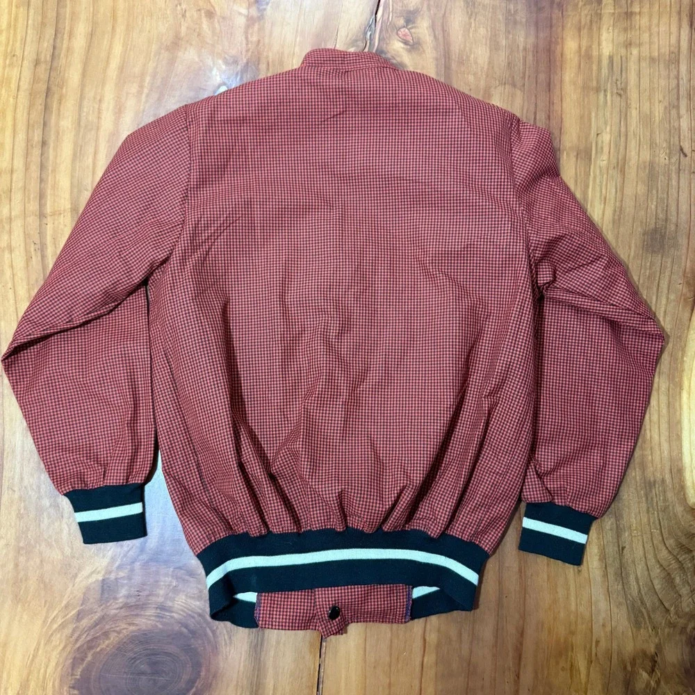Vintage 70's Rainbow Sportswear Men's Jacket M Cotton Gingham Plaid Check J3-5